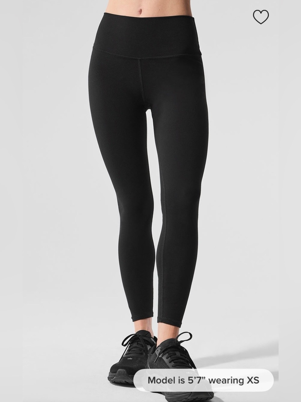 ALO Yoga Black High-Rise Alosoft 7/8 Leggings